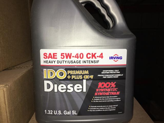 F0114530, Irving Lubricants,   5W40, IDO PREM+SYN CK4, 5L - F0114530