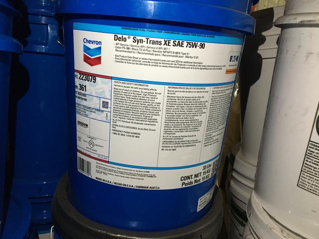 ZJB223079361, Chevron (Packaged Product), 75W90, DELO SYN TRANS XE, 19L - ZJB223079361